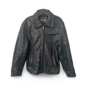 GUESS VINTAGE BLACK LEATHER JACKET SIZE SMALL
